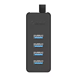 USB хаб Orico 4 Port USB3.0 Black (W5P-U3-100-BK-PR) - миниатюра 3
