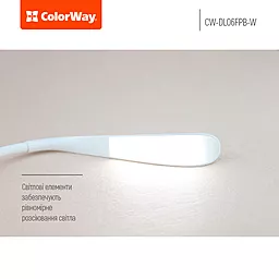 Настольная LED лампа ColorWay Portable & Flexible (CW-DL06FPB-W) - миниатюра 8