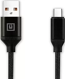USB Кабель REAL-EL Premium Fabric 15W 3A 2M USB Type-C Cable Black (EL123500047)