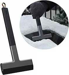 Автомобильный скребок для очистки льда и снега Baseus Quick Clean Car Ice Scraper Black (CRQU-01) - миниатюра 4