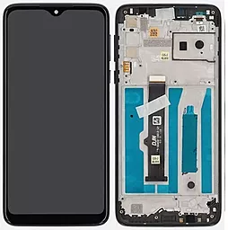 Дисплей Motorola One Macro (XT2015, XT2016) с тачскрином и рамкой, оригинал, Black
