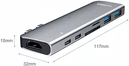 USB Type-C хаб Xiaomi DC-7 Hagibis Docking Station Silver - миниатюра 5