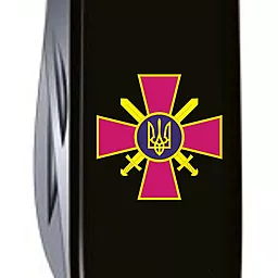 Мультитул Victorinox Spartan Army (1.3603.3_W0020u) Black Эмблема СВ ВСУ - миниатюра 3