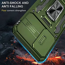 Ударостойкий чехол Camshield Army Ring для Samsung Galaxy S22 Plus Army Green - миниатюра 4