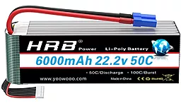 Аккумулятор HRB Lipo 6000mAh 22.2V 50C XT60 (HR-6000MAH-6S-50C-XT60)