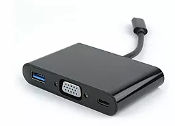 Мультипортовий Type-C хаб Cablexpert USB-C -> VGA/USB 3/Type-C Power