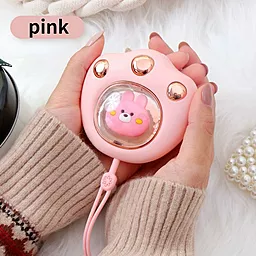 Грілка для рук дитяча 2400 mAh USB Type-C Pink