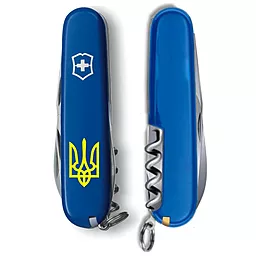 Мультитул Victorinox Spartan Ukraine (1.3603.2_T0018u) Blue Трезубец желтый - миниатюра 2