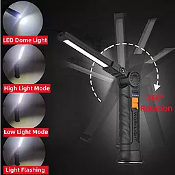 Фонарик Bailong Worklight G51-LED+COB - миниатюра 3