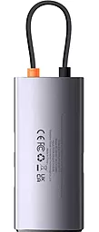 Мультипортовый USB Type-C хаб Baseus Metal Gleam Series 5-in-1 gray (WKWG070113) - миниатюра 6