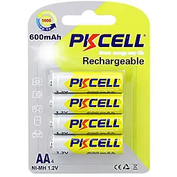Акумулятор PKCELL Rechargeable AA / LR06 600mAh NiMH 4шт Yellow (PC / AA600-4BR) 1.2 V