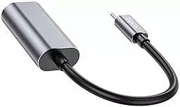 Видео конвертер Hoco UA21 Origin USB Type-C - VGA M/F 1080K 30Гц Converter Metal Gray - миниатюра 3