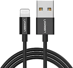 Кабель USB Ugreen US155 12W 2.4A USB 2.0 Lightning Cable Black (80822)