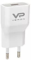 Сетевое зарядное устройство с быстрой зарядкой Veron AD-19M home charger 2A + micro USB cable white - миниатюра 2