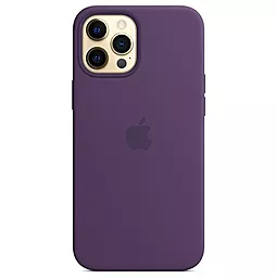 Чехол Apple Silicone Case Full with MagSafe and SplashScreen для Apple iPhone 12 Pro Max  Amethyst - миниатюра 1