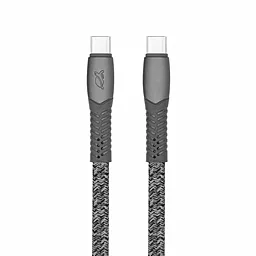 USB PD Кабель RivaCase 3А USB Type-C Cable Grey (PS6105 GR12)