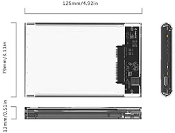 Карман для HDD Orico 2139C3-CR-PRO (HC380176) - миниатюра 4