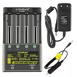 Зарядний пристрій LiitoKala Lii-500S (4 канали) + автомобільний зарядний пристрій - мініатюра 2