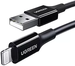 Кабель USB Ugreen US155 12W 2.4A USB 2.0 Lightning Cable Black (80822) - миниатюра 4