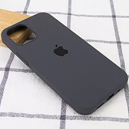 Чехол Silicone Case Full для Apple iPhone 15 Pro Max Dark Grey - миниатюра 2