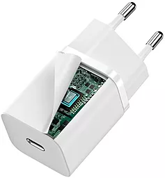 Сетевое зарядное устройство с быстрой зарядкой Baseus Super Si 30w USB-C home charger white (CCSUP-J02) - миниатюра 4