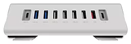 USB Type-C + USB-A хаб Macally USB-C + USB-A -> Multiport Adapter Silver (UCTRIHUB9-EU) - миниатюра 3