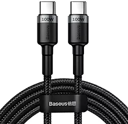 USB Кабель Baseus Cafule Flash Charging 20V 5A 2M USB Type-C - Type-C Cable Gray/Black (CATKLF-ALG1)