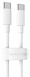 USB PD Кабель Borofone BX44 20V 5A USB Type-C - Type-C Cable White 