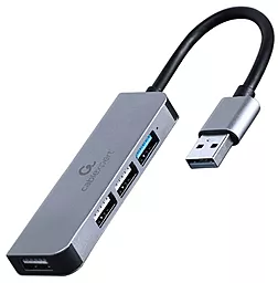 USB-A хаб Cablexpert 4-in-1 hub gray (UHB-U3P1U2P3-01)