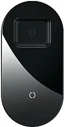Бездротовий (індукційний) зарядний пристрій швидкої QI зарядки Baseus Simple 2in1 Wireless Charger 18W Max For iPhone + AirPods Black (WXJK-01)