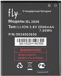 Акумулятор Fly IQ456 Era Life 2 / BL3808 (2000 mAh) 12 міс. гарантії