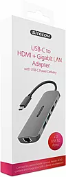 Мультипортовый USB Type-C хаб Sitecom USB-C -> HDMI + Gigabit LAN Adapter + USB-C Power Delivery (CN-379) - миниатюра 2