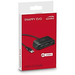 Концентратор (USB хаб) Speedlink SNAPPY EVO USB Hub, 4-port, USB 2.0, Passive Black (SL-140004-BK) - миниатюра 3