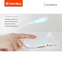 Настольная LED лампа ColorWay Portable & Flexible (CW-DL06FPB-W) - миниатюра 10