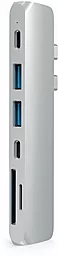 Мультипортовий Type-C хаб Satechi Aluminum Pro Hub USB-C Silver (ST-CMBPS)