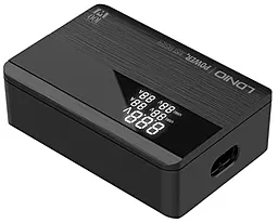 Мережевий зарядний пристрій LDNio A4809C GaN 100W QC/PD 2xUSB-A-2xC + Display Black - мініатюра 6