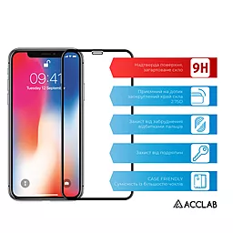 Защитное стекло ACCLAB Full Glue Apple iPhone XR, iPhone 11 Black (1283126508196) - миниатюра 2