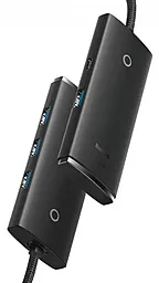 Мультипортовый USB Type-C хаб Baseus Lite Series 4i-n-1 Hub black (WKQX03) - миниатюра 3