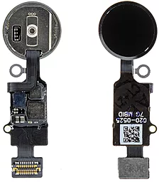 Універсальна кнопка Home iPhone 8 / iPhone 8 Plus зі шлейфом (6rd generetion JCID) Black