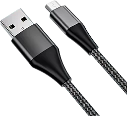 Кабель USB Powermax Basic micro USB Cable Black - миниатюра 2