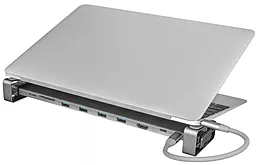 Мультипортовый USB Type-C хаб Trust Dalyx Aluminium 10 in 1 Multi-port Dock Gray (23417_TRUST) - миниатюра 7