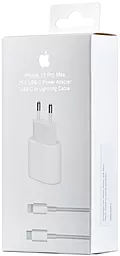 Мережевий зарядний пристрій з швидкою зарядкою Apple 25W USB-C Power Adapter + USB-C to Lightning cable HQ Copy white - мініатюра 5