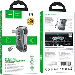 Bluetooth адаптер Hoco E73 Tour Car AUX BT5.0 Receiver Metal Gray - миниатюра 9