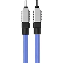 USB PD Кабель Baseus CoolPlay Series 100w 5a USB Type-C to Type-C cable blue (CAKW000203) - миниатюра 3