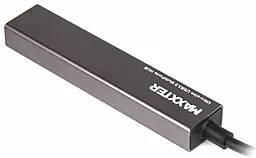 USB Type-C хаб Maxxter USB-C -> 4хUSB3.0 Dark Grey (HU3С-4P-02) - миниатюра 2