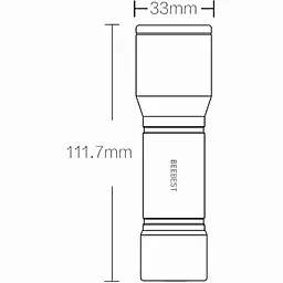 Фонарик Xiaomi Beebest Flashlight F1 Black - миниатюра 8