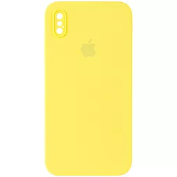 Чехол Silicone Case Full Camera Square для Apple iPhone XS Max  Yellow