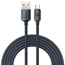 Кабель USB Baseus Crystal Shine Series 100w 5a 2m USB Type-C cable black (CAJY000501)