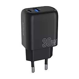 Мережевий зарядний пристрій Proove Silicone Power Plus 30w PD/QC USB-C/USB-А ports black (WCSP3011001) - мініатюра 3