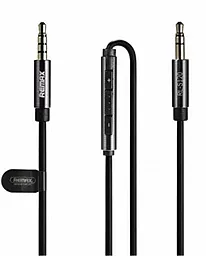 Аудио кабель, с микрофоном Remax RL-S120 AUX mini Jack 3.5mm M/M Cable 1.2 м black (RL-S120)